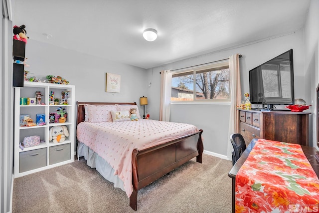 bedroom with carpet