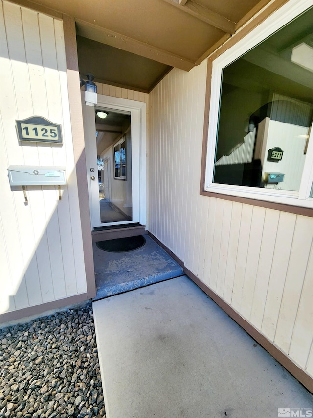 view of doorway to property