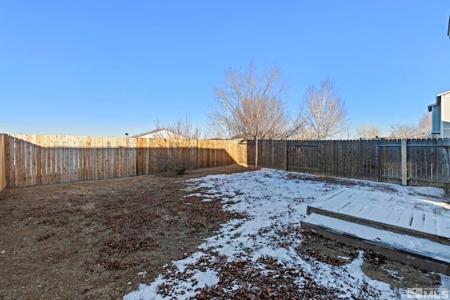 view of snowy yard