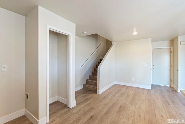 interior space featuring light hardwood / wood-style floors