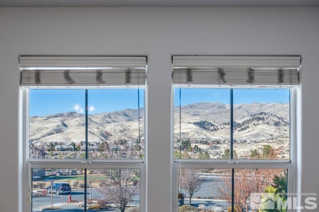 interior details with a mountain view