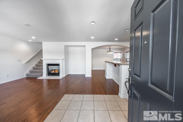 interior space featuring light hardwood / wood-style floors