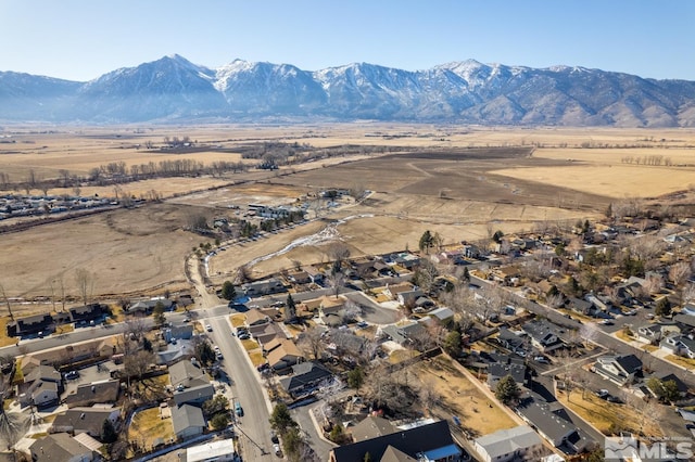 bird's eye view featuring a mountain view