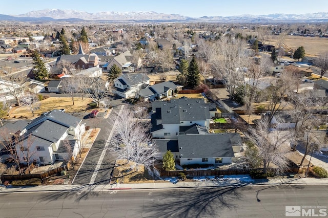 aerial view featuring a mountain view