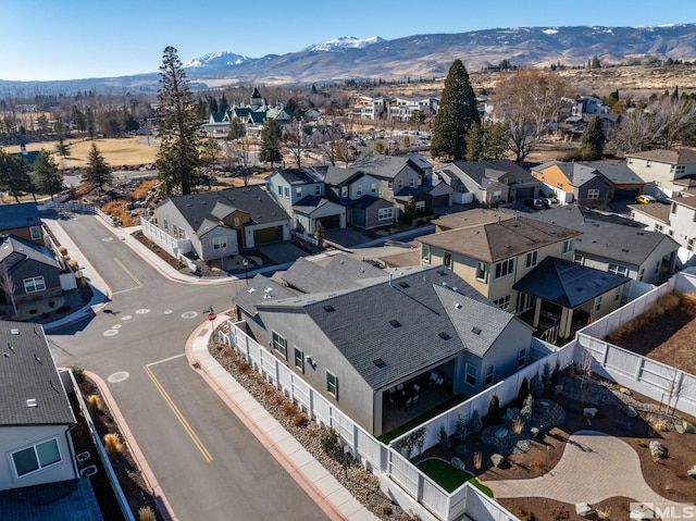 aerial view featuring a mountain view