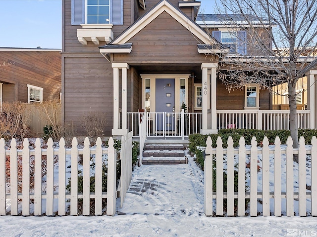 craftsman-style home featuring a porch