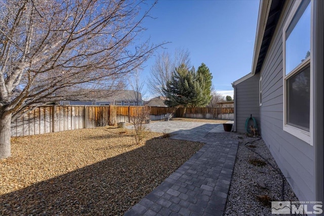 view of yard with a patio