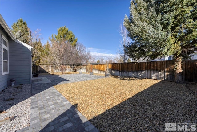 view of yard with a patio