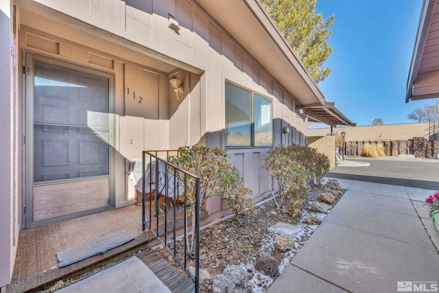 view of entrance to property