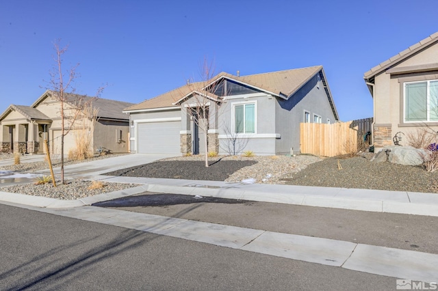 view of front of home featuring a garage