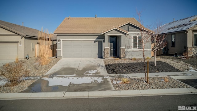 view of front of house featuring a garage