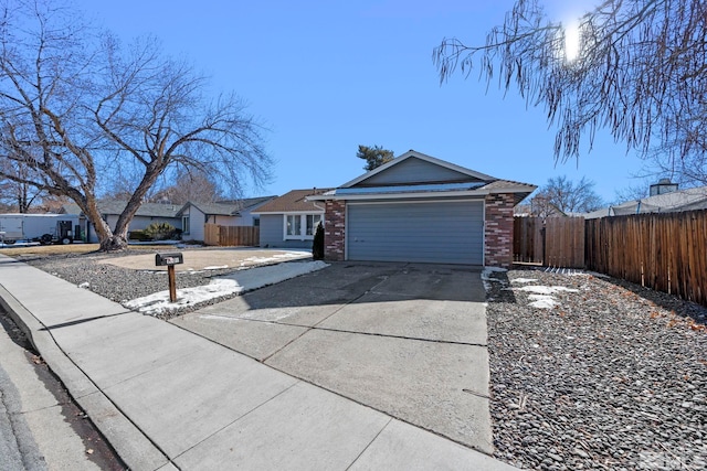 ranch-style home with a garage