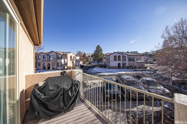 balcony featuring grilling area