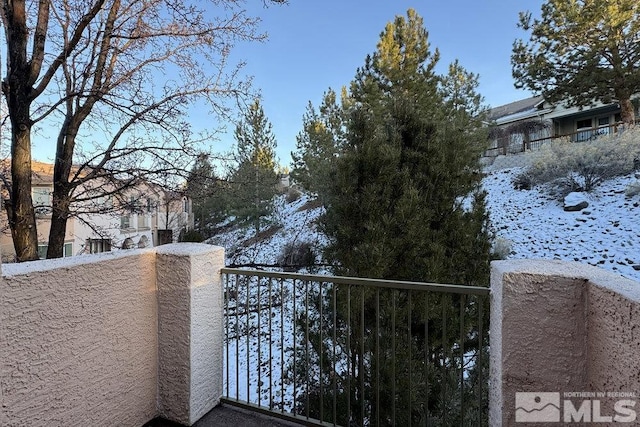 exterior space with a balcony