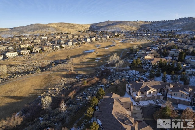 bird's eye view featuring a mountain view