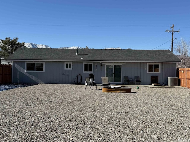 back of property featuring cooling unit and a patio area