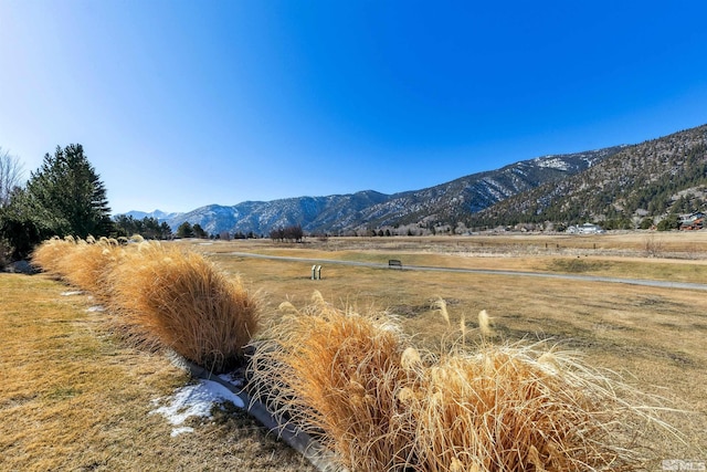 property view of mountains with a rural view