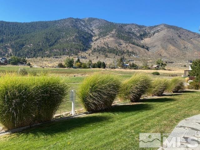 property view of mountains with a rural view