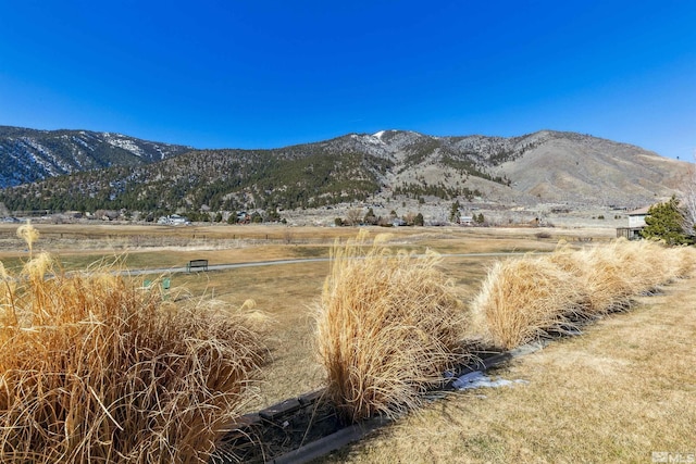 property view of mountains with a rural view