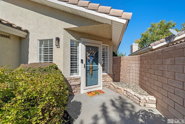 view of doorway to property