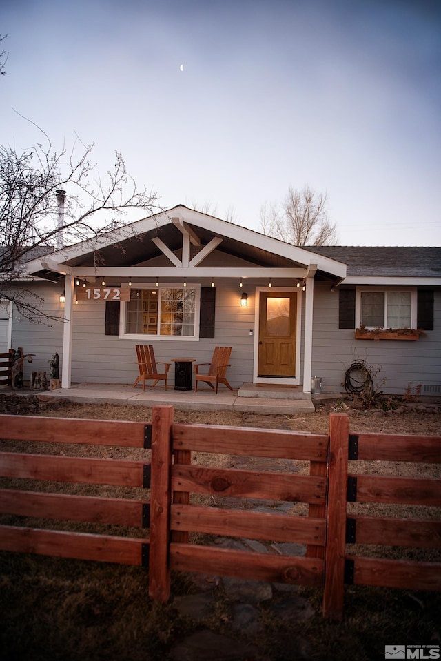 view of front of home