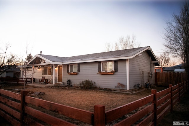 view of front of home