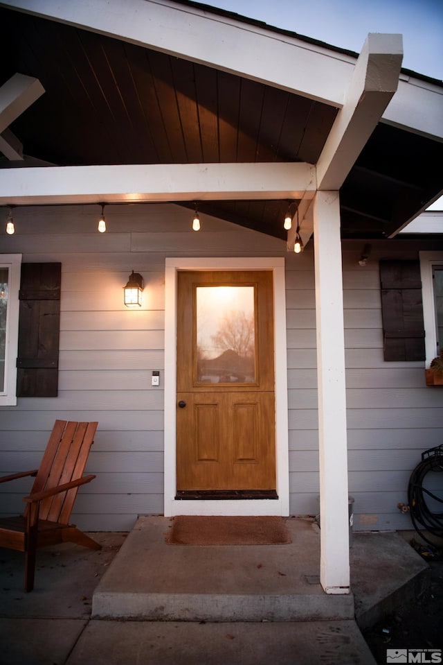 view of doorway to property