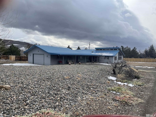 view of front of home featuring a garage