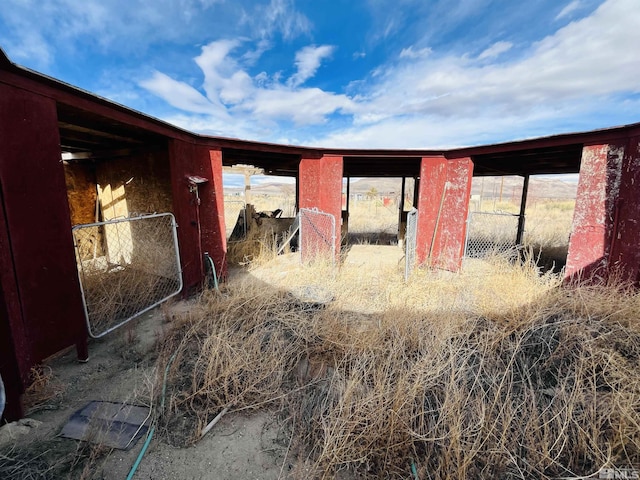 view of horse barn