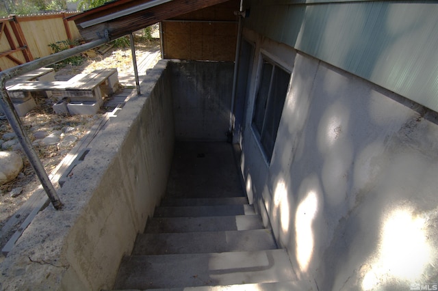 view of stairway