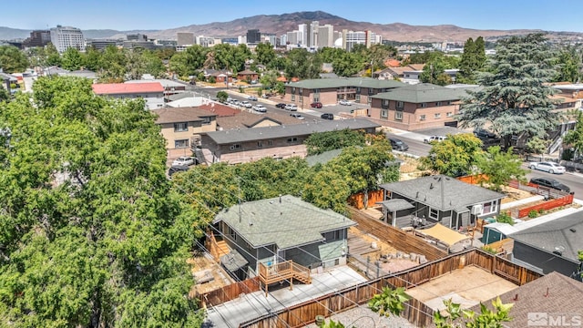 aerial view featuring a mountain view