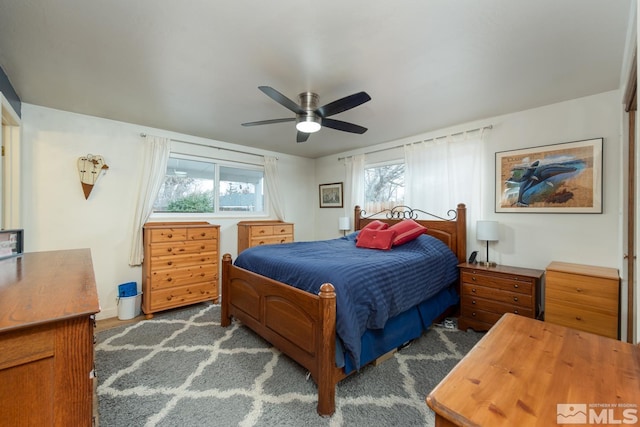 bedroom with ceiling fan