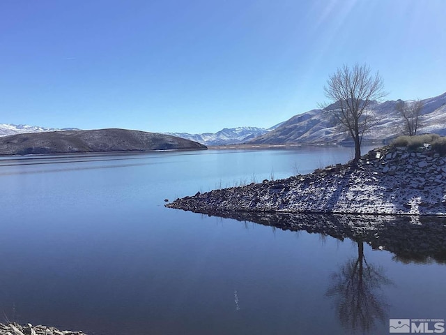 property view of water with a mountain view