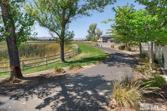 view of street featuring a rural view