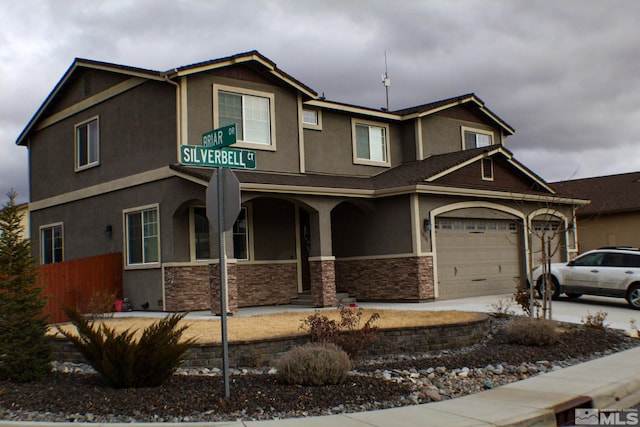 view of front of house featuring a garage