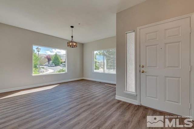 entrance foyer with light wood-type flooring