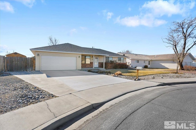 ranch-style house with a garage