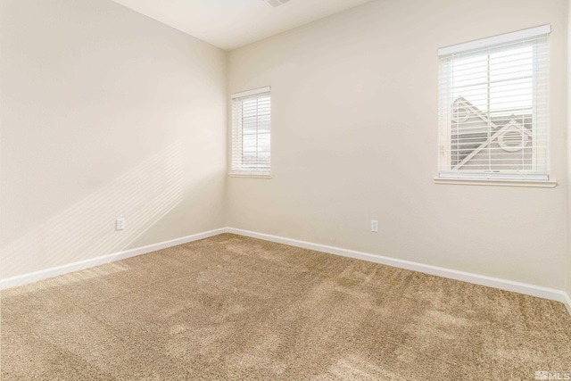 view of carpeted empty room