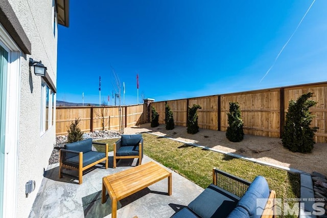 view of patio / terrace with an outdoor living space