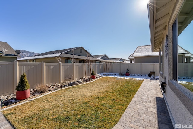 view of yard with a patio