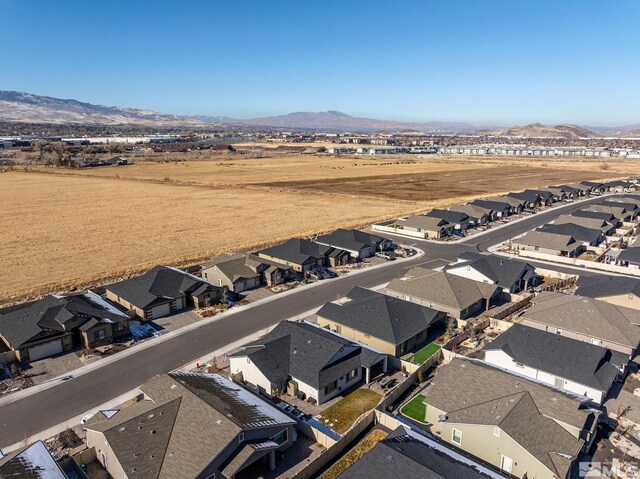 drone / aerial view with a mountain view