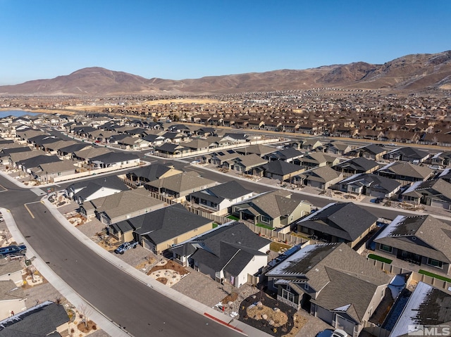 aerial view featuring a mountain view