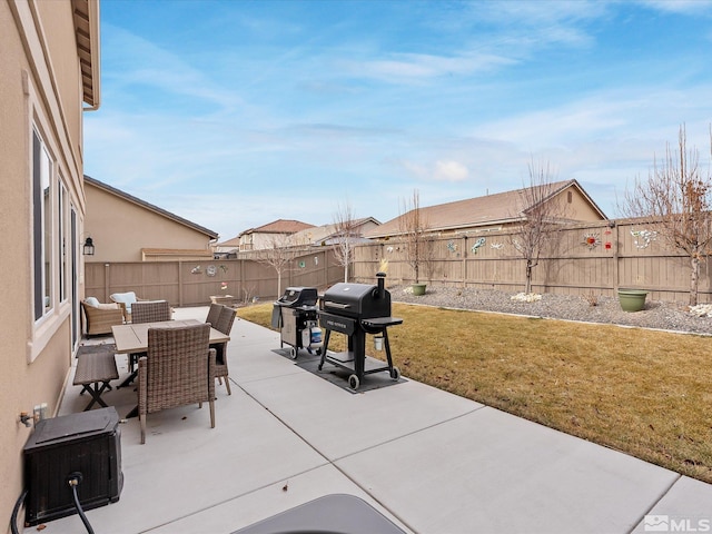 view of patio featuring area for grilling