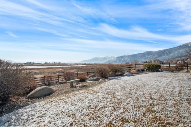 property view of mountains with a rural view