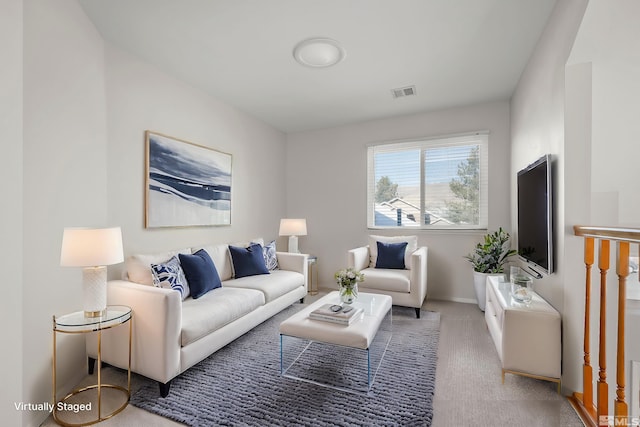 view of carpeted living room