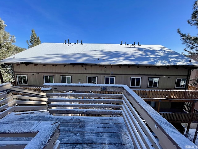 rear view of house with a deck