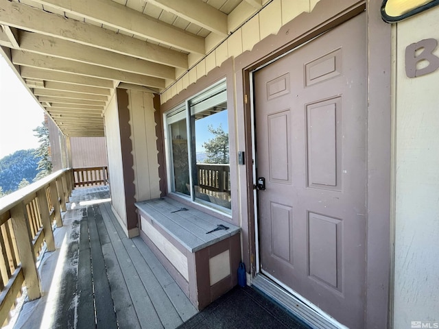 view of doorway to property