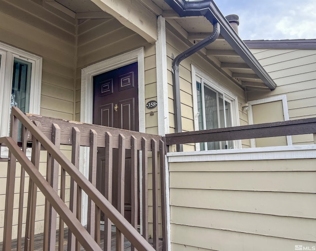 view of doorway to property