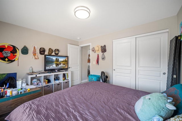 bedroom with a closet