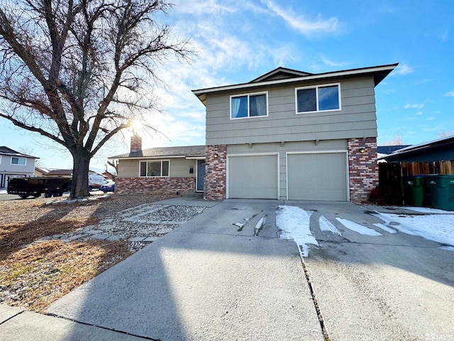 view of property featuring a garage